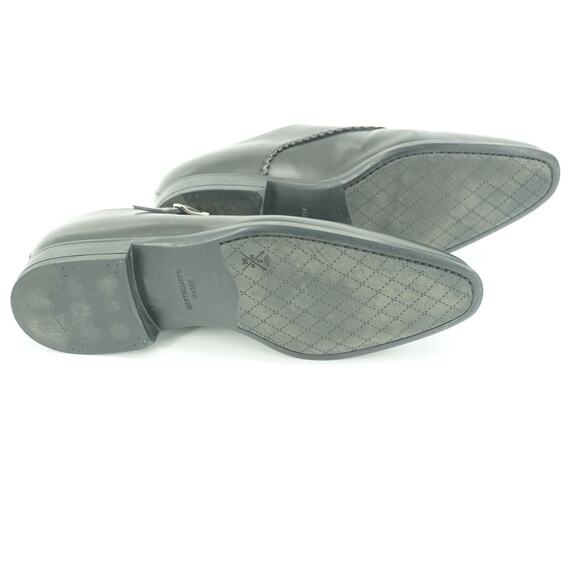 Sutor Mantellassi Marzio Black Leather Monk Strap Loafers Size 10 slip on $565 - Picture 6 of 10